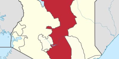 Kort af austur-héraði Kenýa
